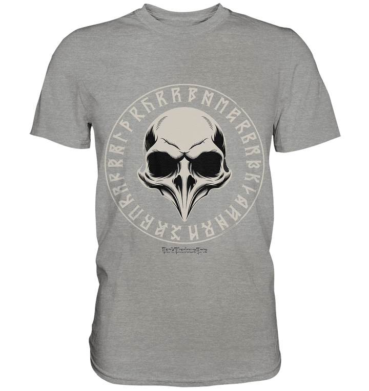 Nordic Raven Skull – Mystisches Design für Fans nordischer Ästhetik - Premium Shirt | Unisex - Shirts | Dark Shadows Arts