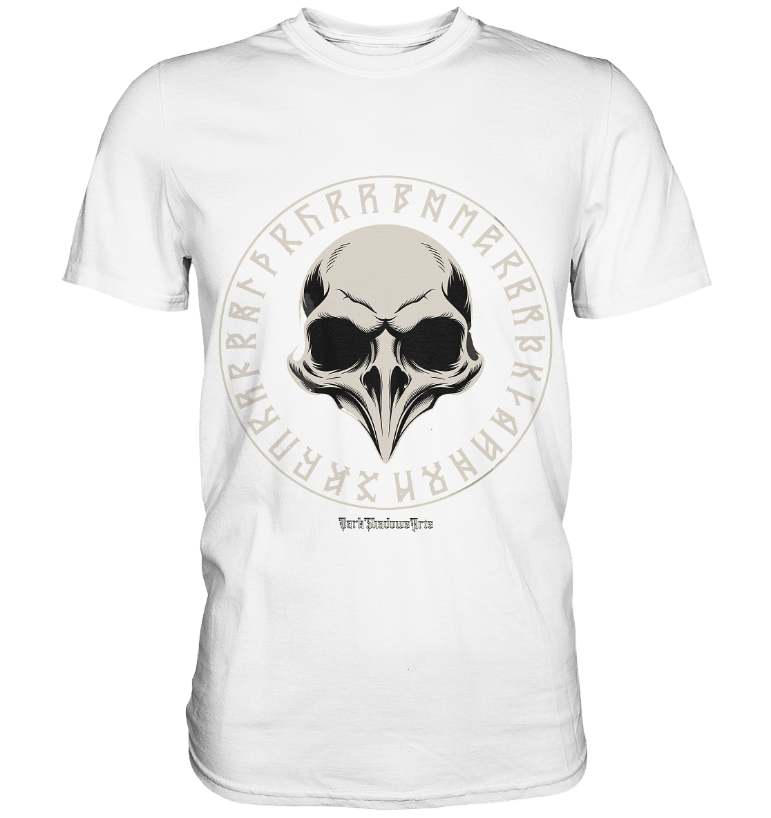 Nordic Raven Skull – Mystisches Design für Fans nordischer Ästhetik - Premium Shirt | Unisex - Shirts | Dark Shadows Arts