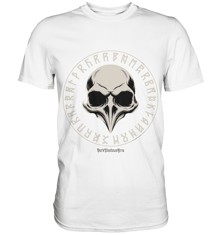 Nordic Raven Skull – Mystisches Design für Fans nordischer Ästhetik - Premium Shirt | Unisex - Shirts | Dark Shadows Arts