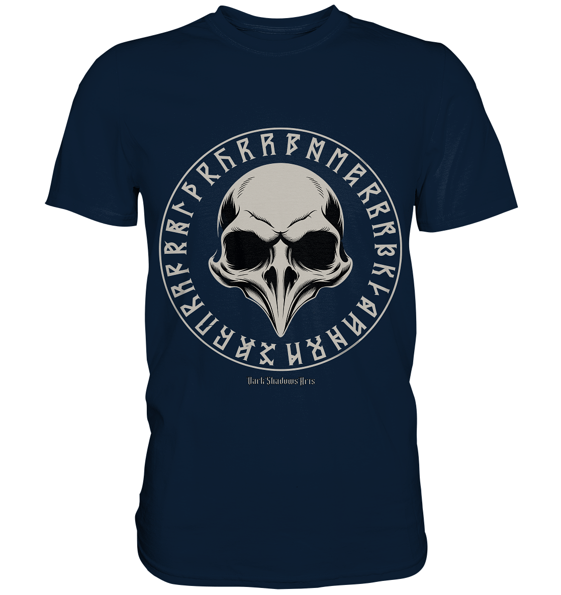 Nordic Raven Skull – Mystisches Design für Fans nordischer Ästhetik - Premium Shirt | Unisex - Shirts | Dark Shadows Arts