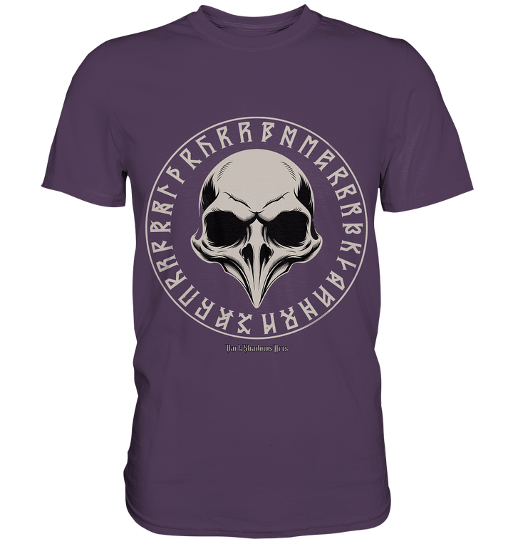 Nordic Raven Skull – Mystisches Design für Fans nordischer Ästhetik - Premium Shirt | Unisex - Shirts | Dark Shadows Arts