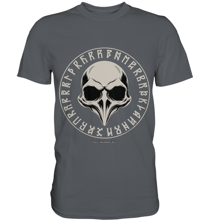 Nordic Raven Skull – Mystisches Design für Fans nordischer Ästhetik - Premium Shirt | Unisex - Shirts | Dark Shadows Arts