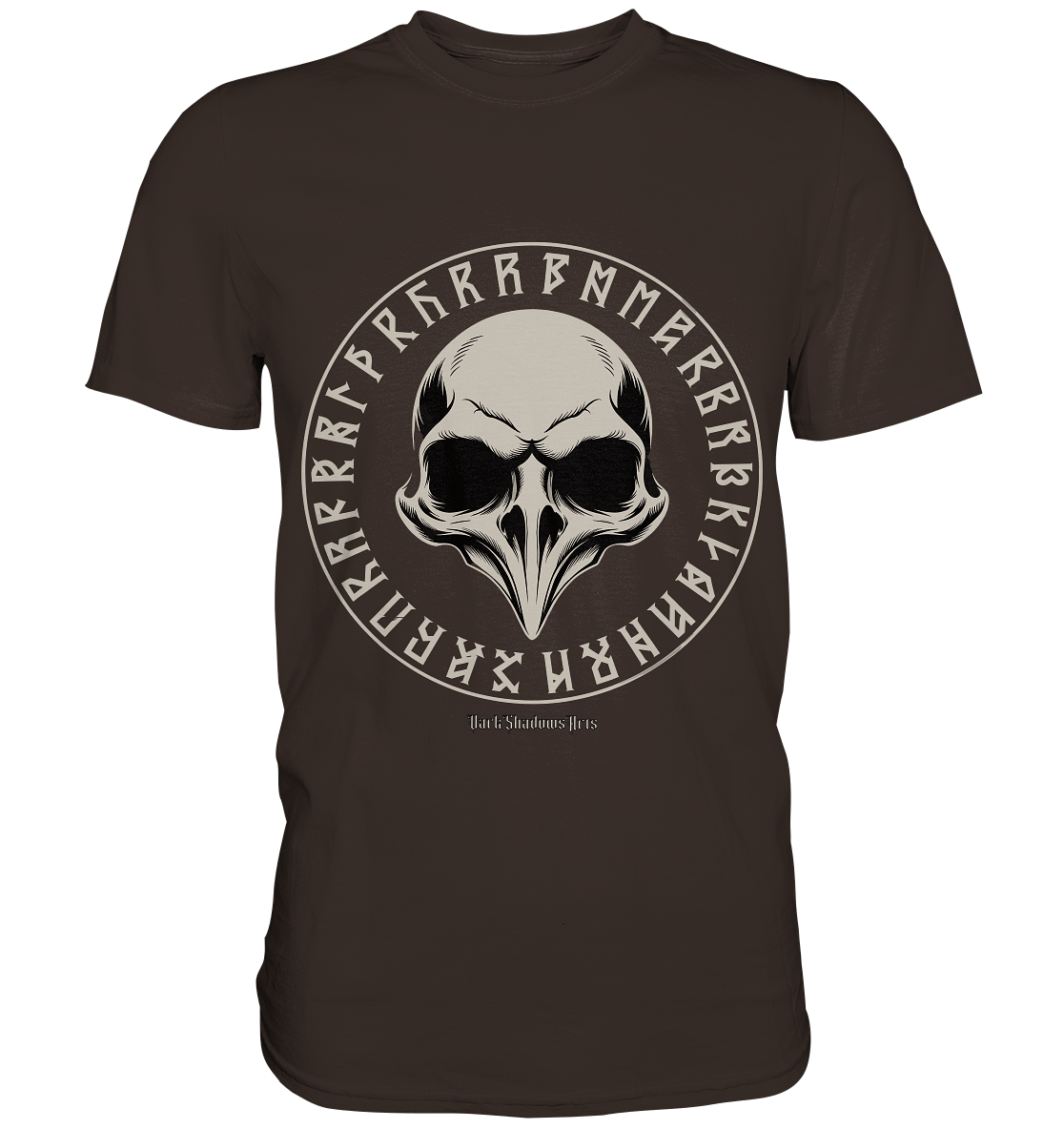 Nordic Raven Skull – Mystisches Design für Fans nordischer Ästhetik - Premium Shirt | Unisex - Shirts | Dark Shadows Arts