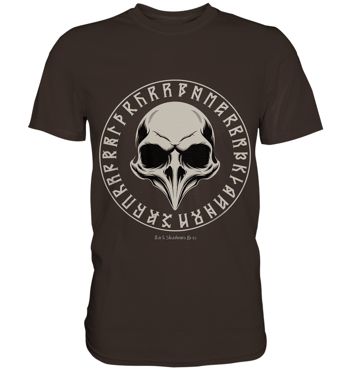 Nordic Raven Skull – Mystisches Design für Fans nordischer Ästhetik - Premium Shirt | Unisex - Shirts | Dark Shadows Arts
