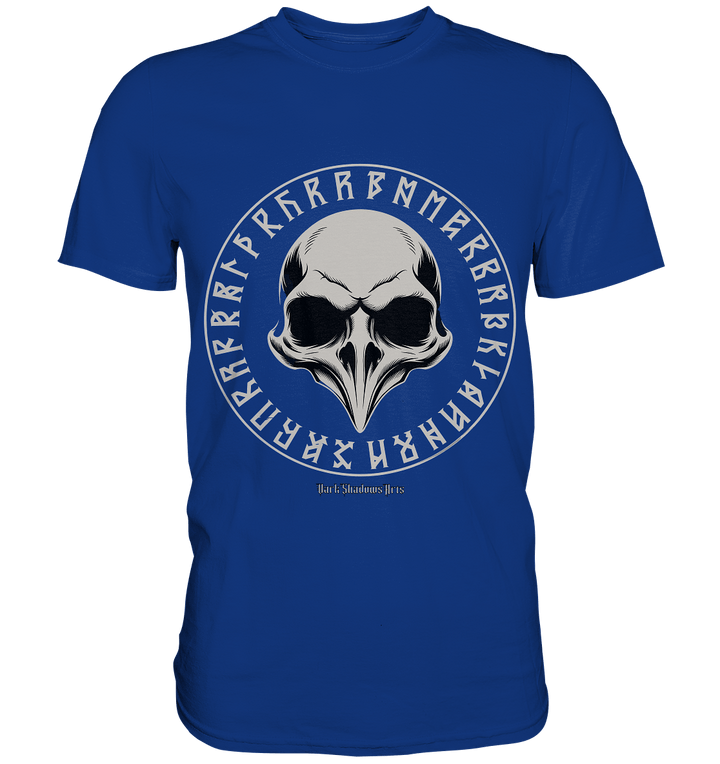 Nordic Raven Skull – Mystisches Design für Fans nordischer Ästhetik - Premium Shirt | Unisex - Shirts | Dark Shadows Arts