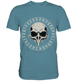 Nordic Raven Skull – Mystisches Design für Fans nordischer Ästhetik - Premium Shirt | Unisex - Shirts | Dark Shadows Arts