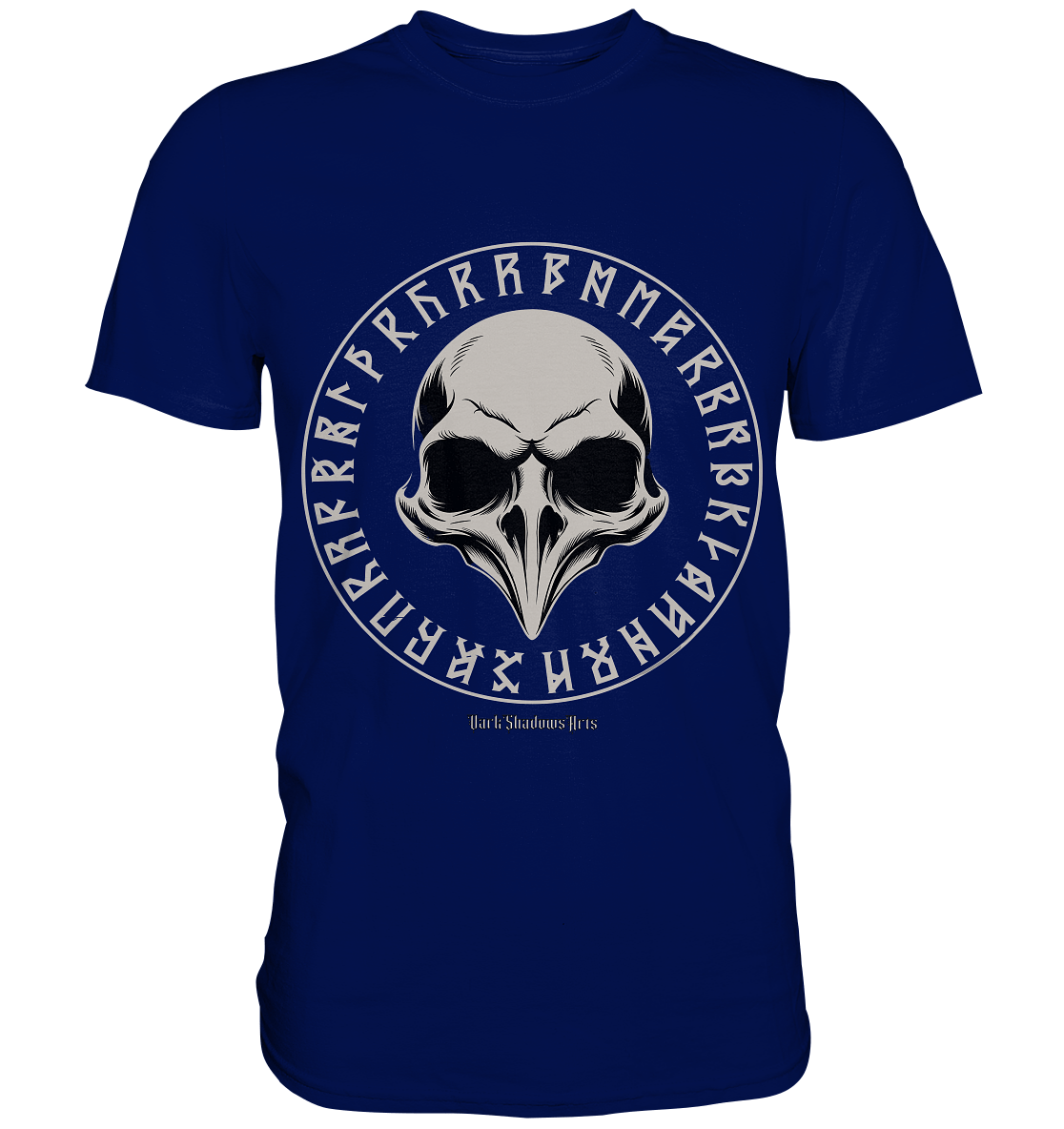 Nordic Raven Skull – Mystisches Design für Fans nordischer Ästhetik - Premium Shirt | Unisex - Shirts | Dark Shadows Arts