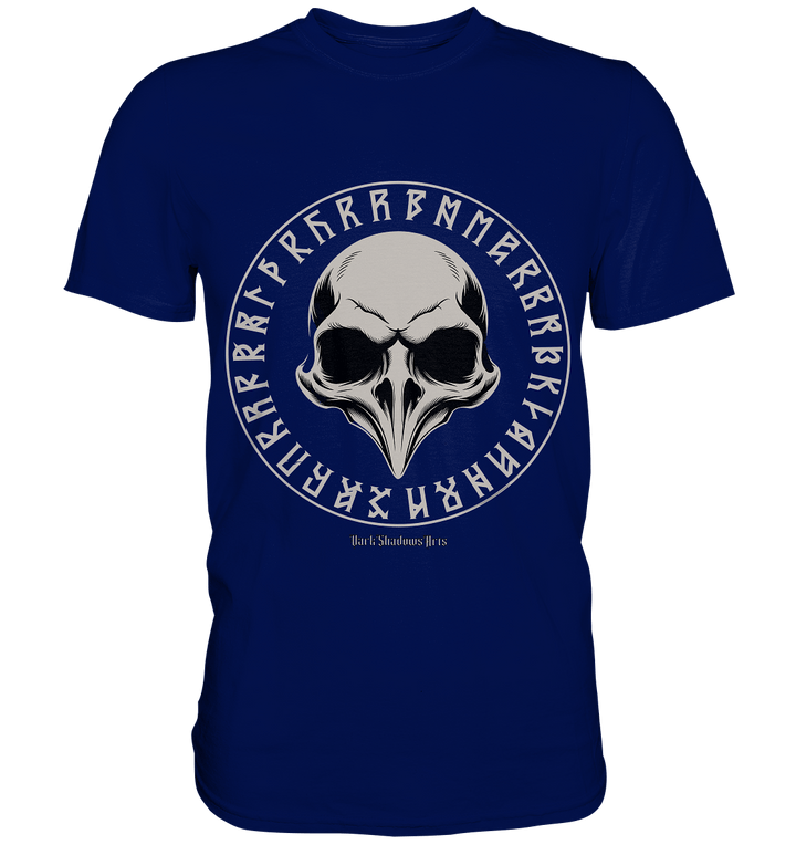 Nordic Raven Skull – Mystisches Design für Fans nordischer Ästhetik - Premium Shirt | Unisex - Shirts | Dark Shadows Arts