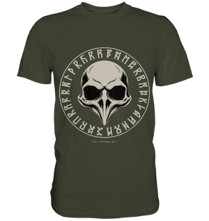 Nordic Raven Skull – Mystisches Design für Fans nordischer Ästhetik - Premium Shirt | Unisex - Shirts | Dark Shadows Arts