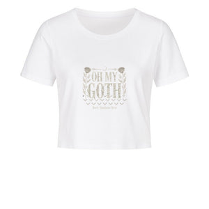 Oh My Goth – Dark Humor & Bat Style - Ladies Cropped Tee | T-Shirt | Dark Shadows Arts