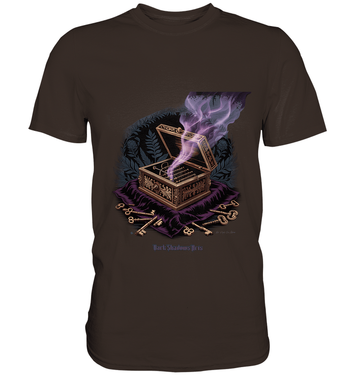 Pandoras Schlüssel - Die düstere Truhe der verlorenen Geheimnisse - Premium Shirt | Unisex - Shirts | Dark Shadows Arts