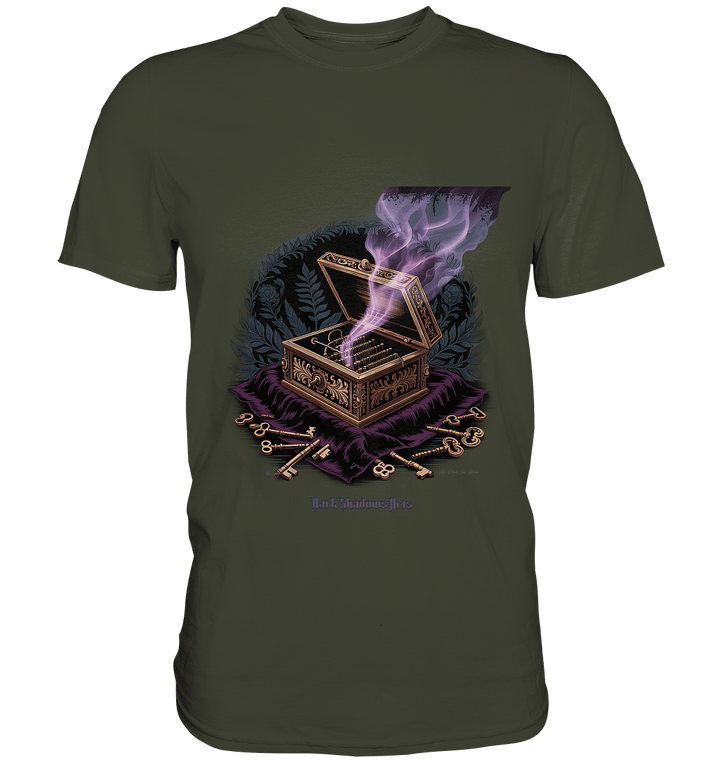 Pandoras Schlüssel - Die düstere Truhe der verlorenen Geheimnisse - Premium Shirt | Unisex - Shirts | Dark Shadows Arts