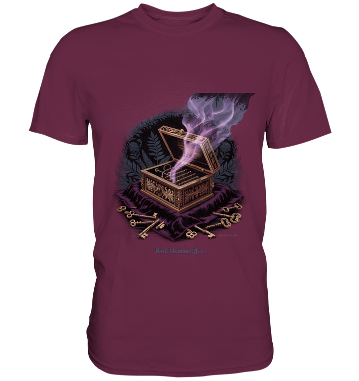Pandoras Schlüssel - Die düstere Truhe der verlorenen Geheimnisse - Premium Shirt | Unisex - Shirts | Dark Shadows Arts