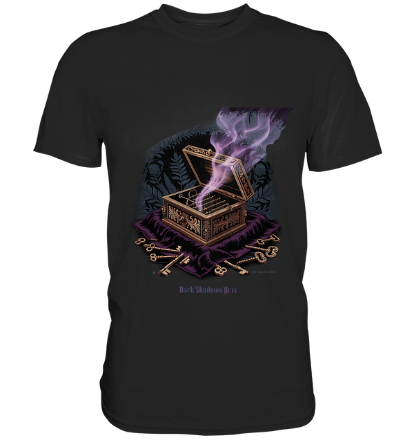Pandoras Schlüssel - Die düstere Truhe der verlorenen Geheimnisse - Premium Shirt | Unisex - Shirts | Dark Shadows Arts