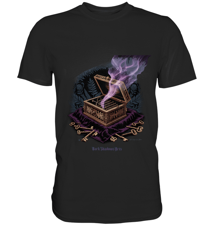 Pandoras Schlüssel - Die düstere Truhe der verlorenen Geheimnisse - Premium Shirt | Unisex - Shirts | Dark Shadows Arts