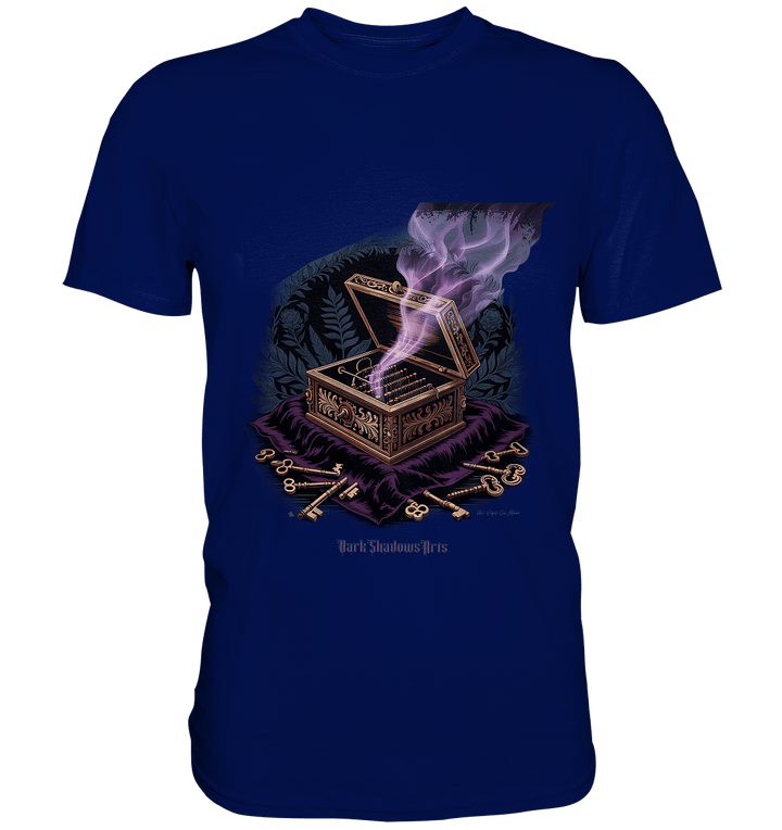 Pandoras Schlüssel - Die düstere Truhe der verlorenen Geheimnisse - Premium Shirt | Unisex - Shirts | Dark Shadows Arts