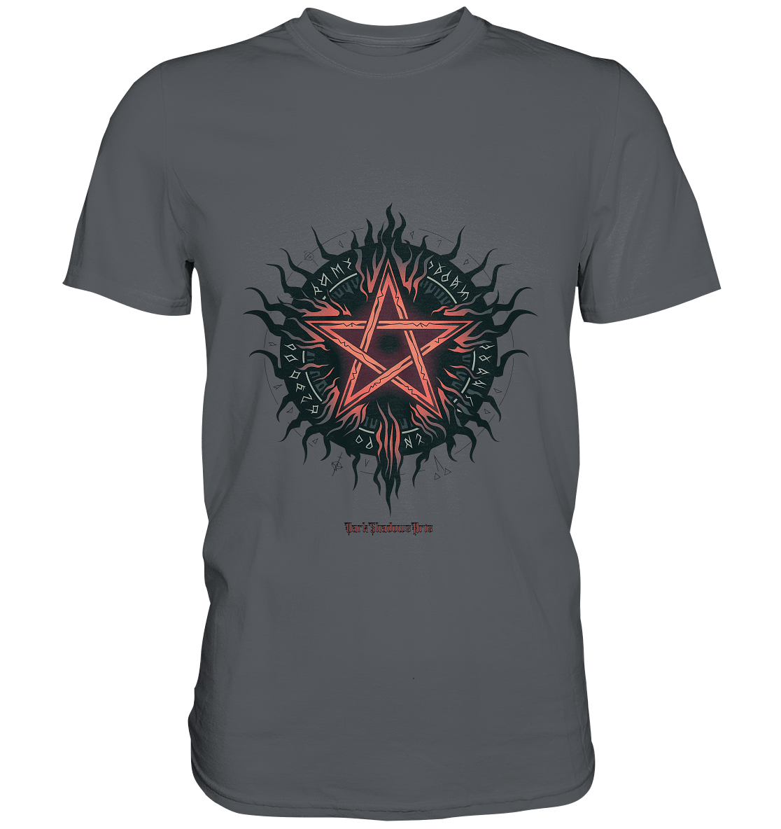 Pentagram mit Runen - Mystik & Okkulte Kräfte - Premium Shirt | Unisex - Shirts | Dark Shadows Arts
