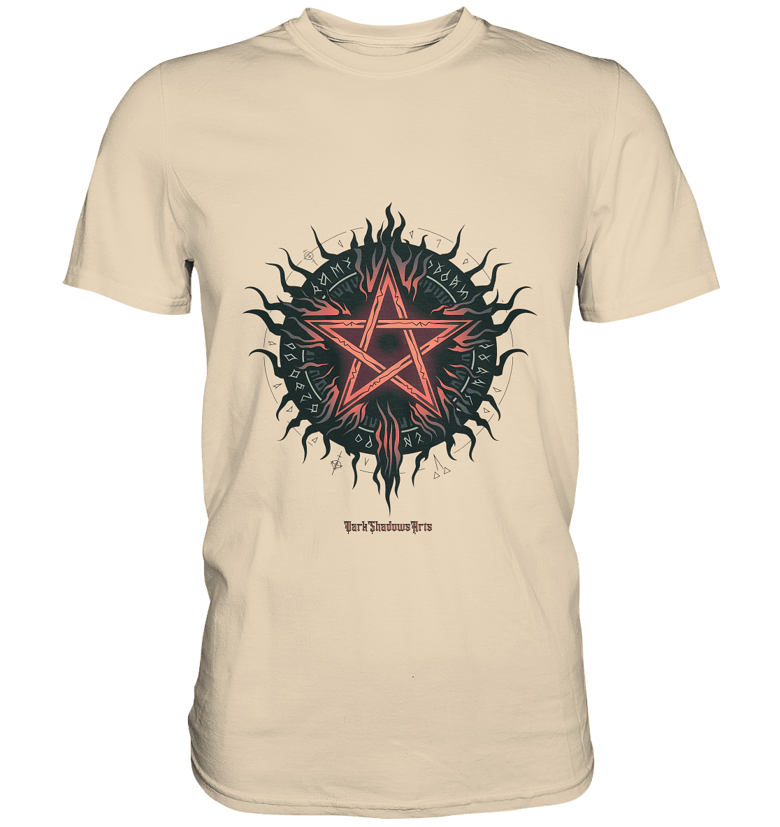 Pentagram mit Runen - Mystik & Okkulte Kräfte - Premium Shirt | Unisex - Shirts | Dark Shadows Arts