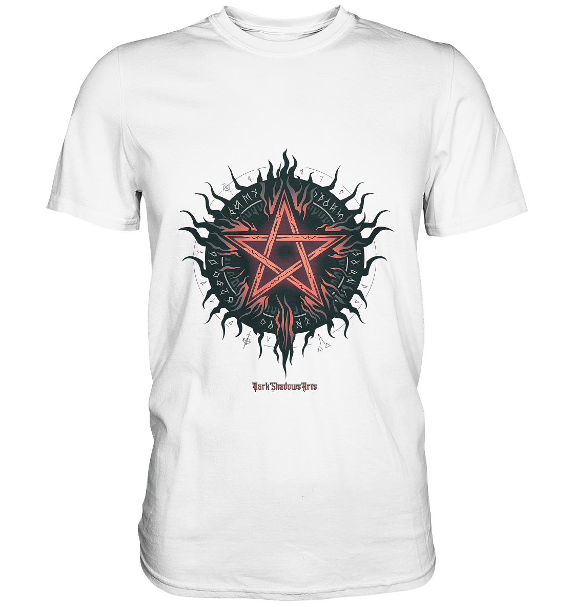 Pentagram mit Runen - Mystik & Okkulte Kräfte - Premium Shirt | Unisex - Shirts | Dark Shadows Arts