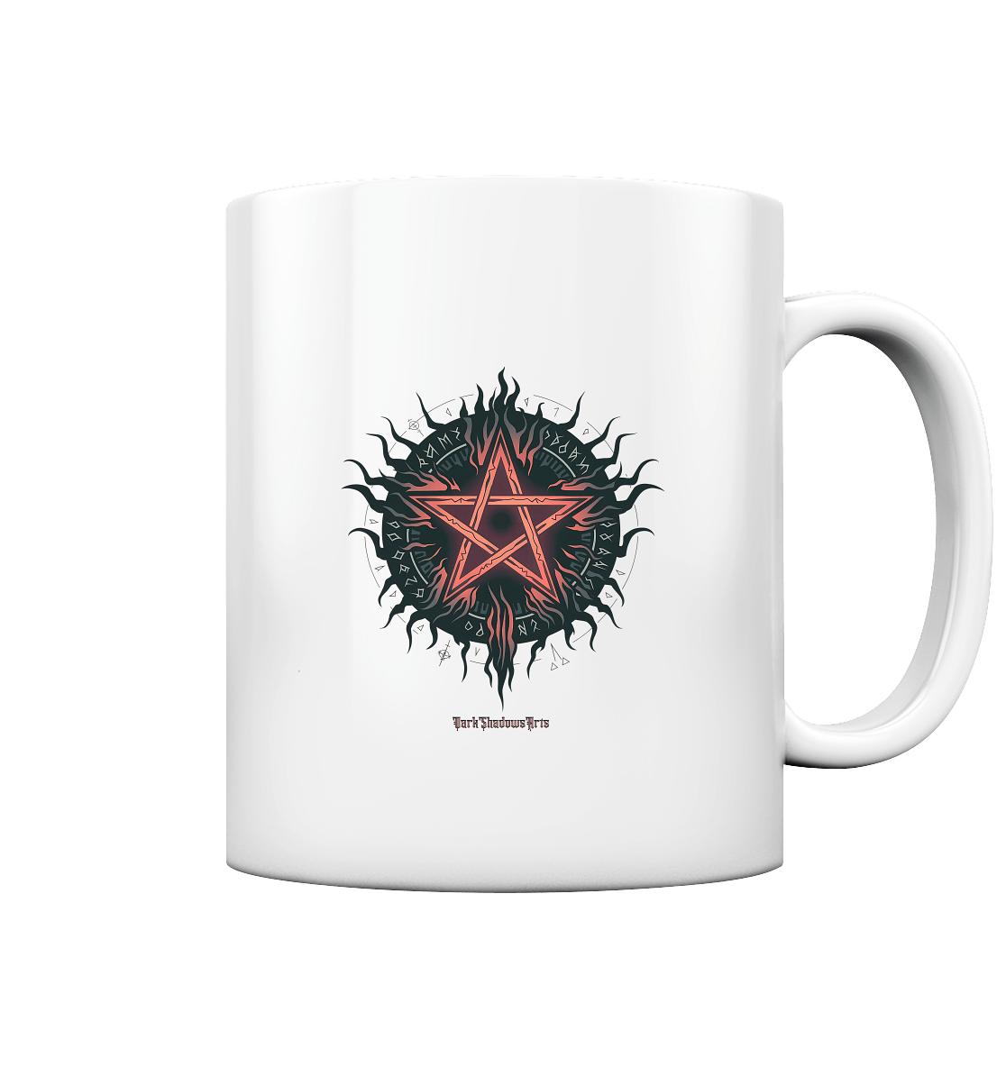 Pentagram mit Runen - Mystik & Okkulte Kräfte - Tasse glossy | Trinkgefäße | Dark Shadows Arts
