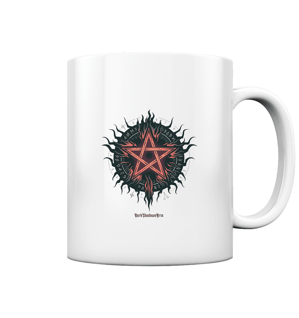 Pentagram mit Runen - Mystik & Okkulte Kräfte - Tasse glossy | Trinkgefäße | Dark Shadows Arts