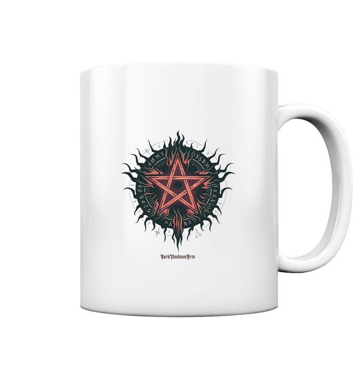 Pentagram mit Runen - Mystik & Okkulte Kräfte - Tasse glossy | Trinkgefäße | Dark Shadows Arts