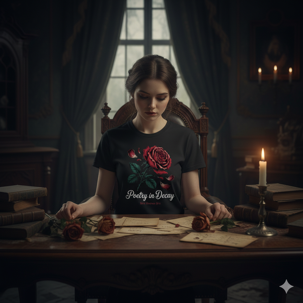 Poetry in Decay – Dark Shadows Arts Premium Rosen Shirt