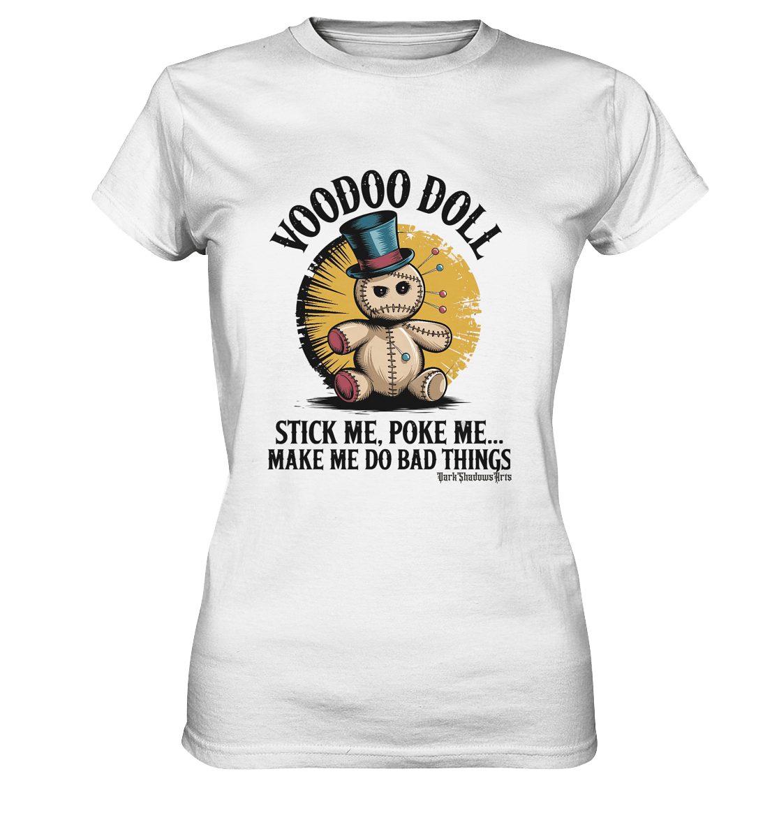 Quirky Voodoo Doll Edgy and Mysterious Charm - Ladies Premium Shirt | Lady - Shirts | Dark Shadows Arts