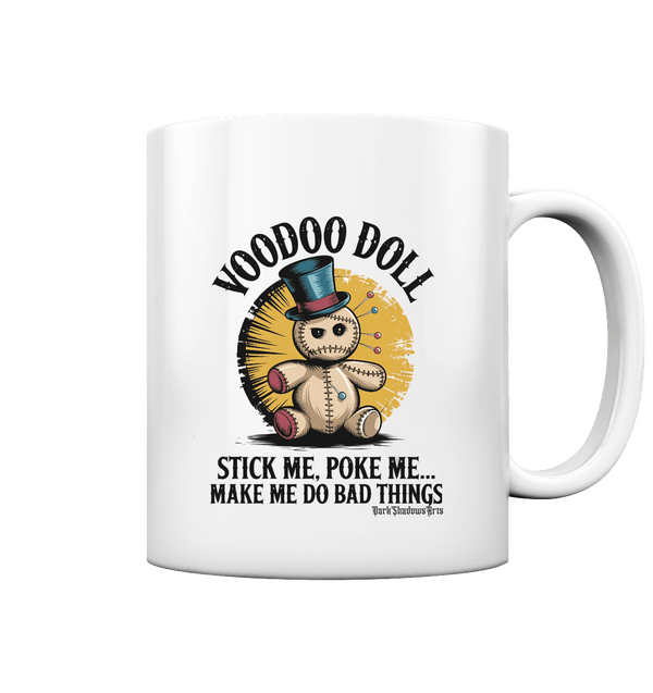 Quirky Voodoo Doll Edgy and Mysterious Charm - Tasse glossy | Trinkgefäße | Dark Shadows Arts