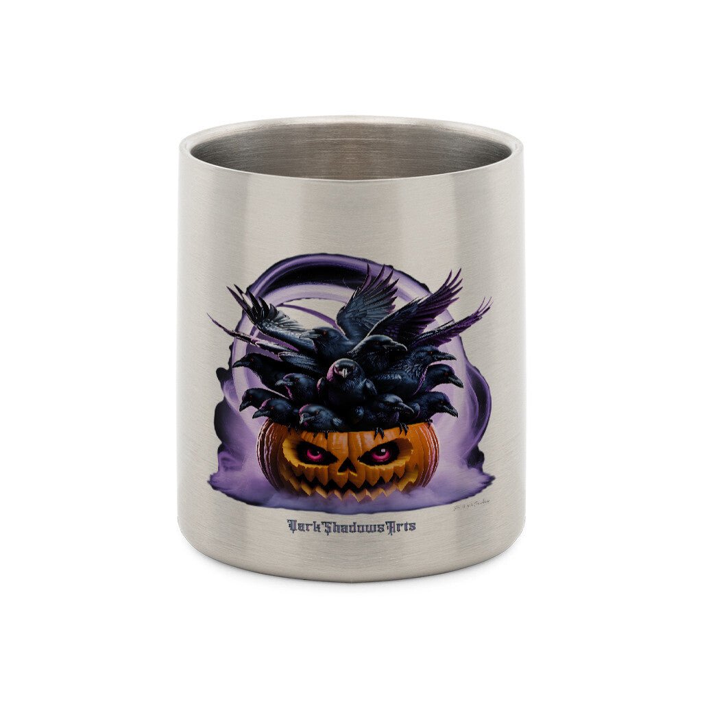 Raven Pumpkin Glow - Edelstahl - Tasse mit Karabiner | Mug | Dark Shadows Arts
