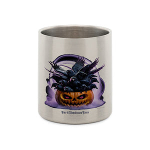 Raven Pumpkin Glow - Edelstahl - Tasse mit Karabiner | Mug | Dark Shadows Arts