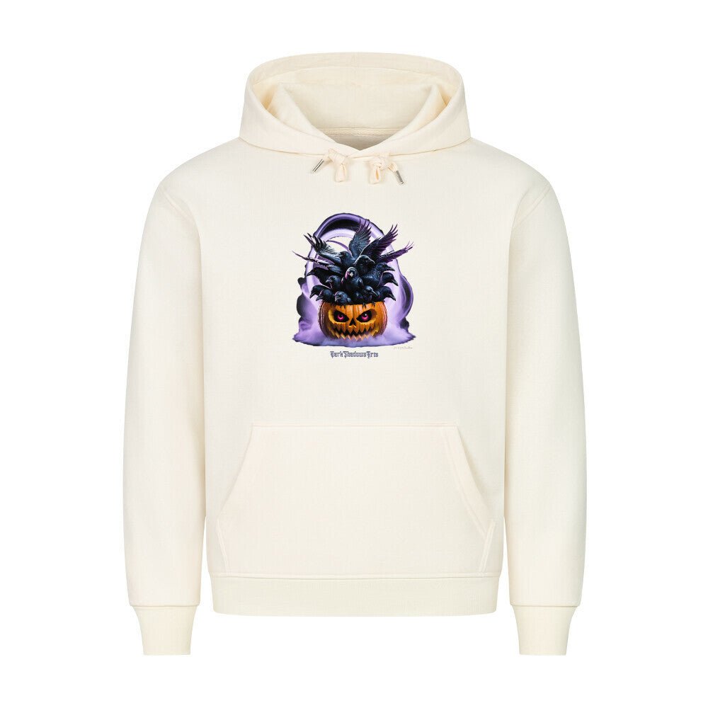 Raven Pumpkin Glow - HigherBlanks Premium Hoodie | Hoodie | Dark Shadows Arts