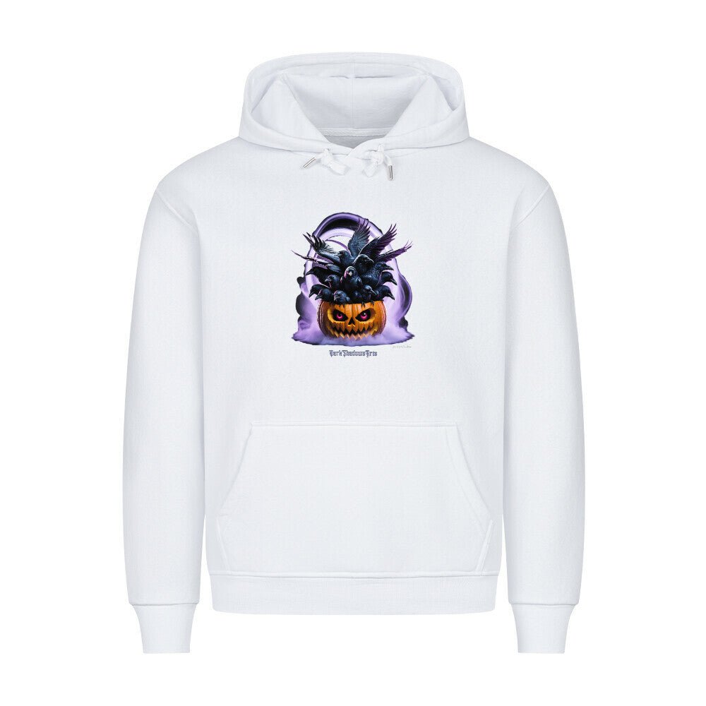 Raven Pumpkin Glow - HigherBlanks Premium Hoodie | Hoodie | Dark Shadows Arts