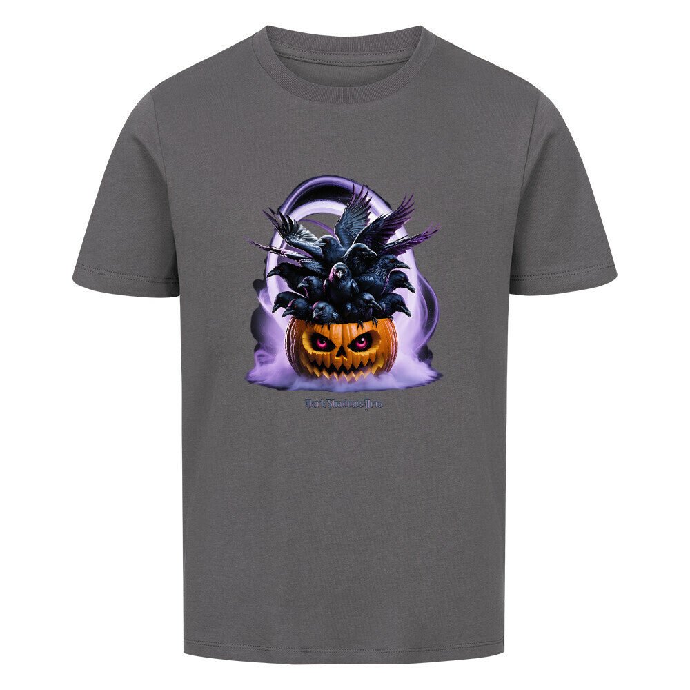 Raven Pumpkin Glow - Premium Organic Shirt Kids | T-Shirt | Dark Shadows Arts