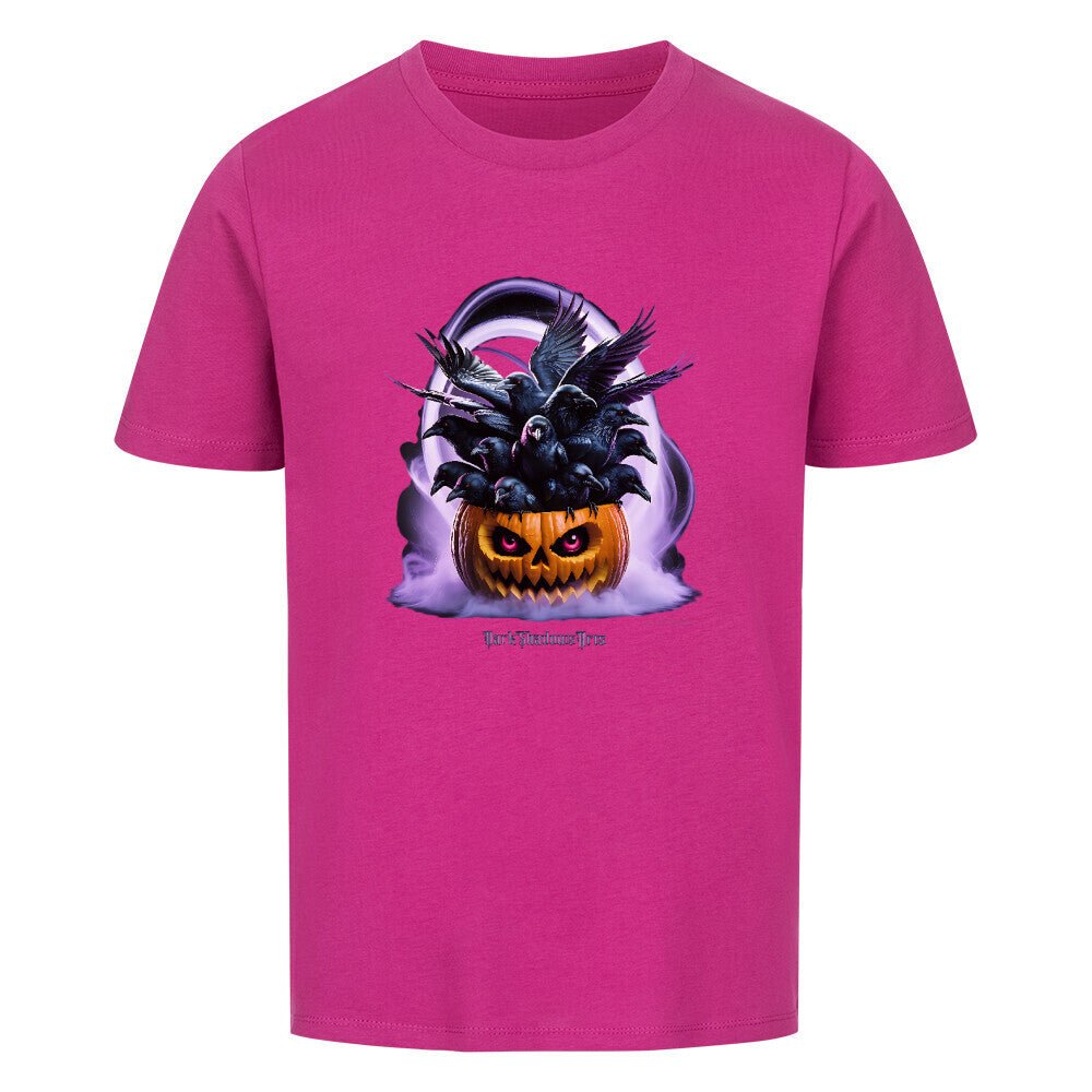 Raven Pumpkin Glow - Premium Organic Shirt Kids | T-Shirt | Dark Shadows Arts