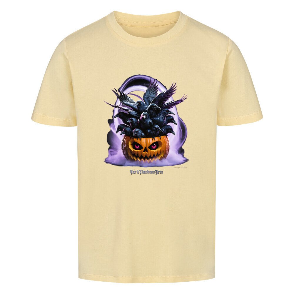 Raven Pumpkin Glow - Premium Organic Shirt Kids | T-Shirt | Dark Shadows Arts