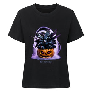 Raven Pumpkin Glow - Premium Organic Shirt Women | T-Shirt | Dark Shadows Arts