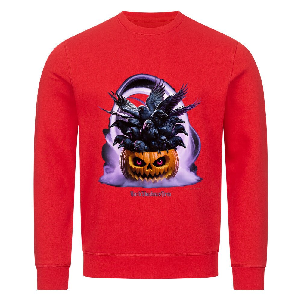 Raven Pumpkin Glow - Premium Organic Sweatshirt | Sweatshirt | Dark Shadows Arts