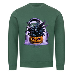 Raven Pumpkin Glow - Premium Organic Sweatshirt | Sweatshirt | Dark Shadows Arts