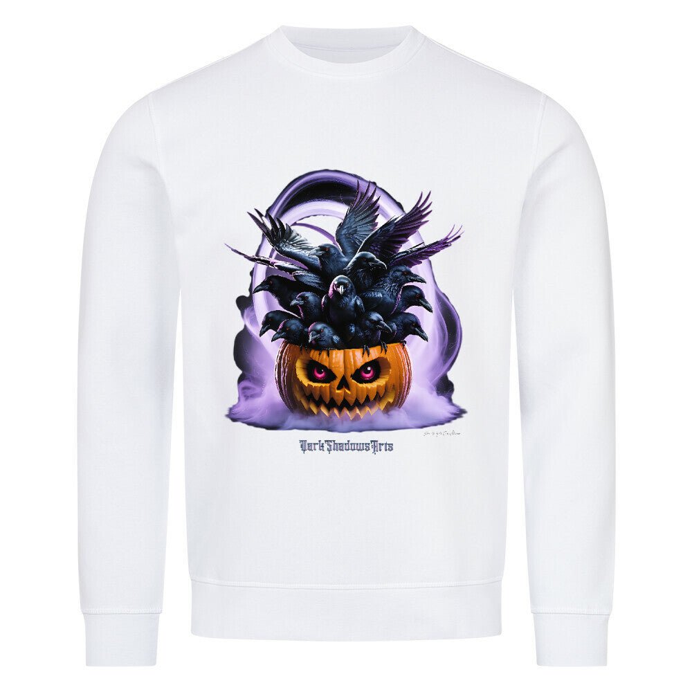 Raven Pumpkin Glow - Premium Organic Sweatshirt | Sweatshirt | Dark Shadows Arts