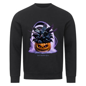 Raven Pumpkin Glow - Premium Organic Sweatshirt | Sweatshirt | Dark Shadows Arts