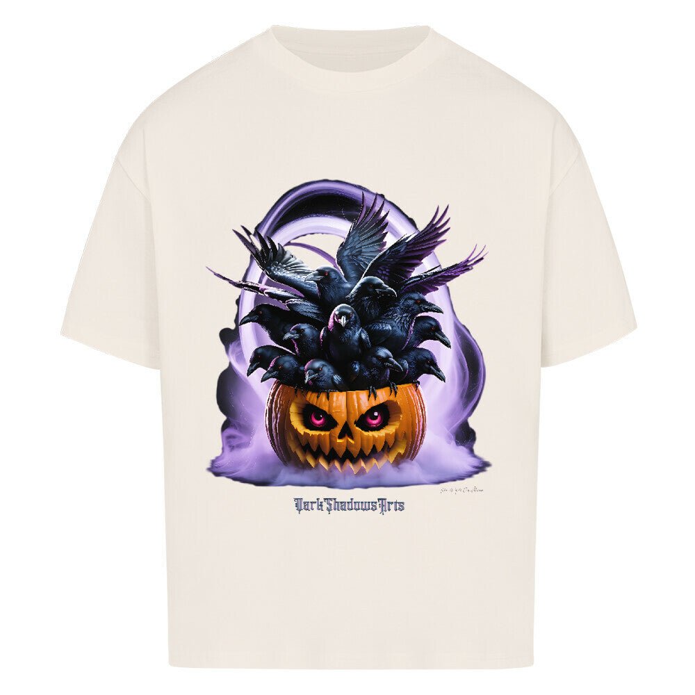 Raven Pumpkin Glow - VACANCY Oversized Shirt | T-Shirt | Dark Shadows Arts