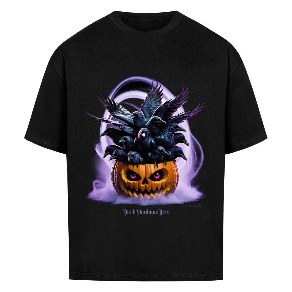 Raven Pumpkin Glow - VACANCY Oversized Shirt | T-Shirt | Dark Shadows Arts