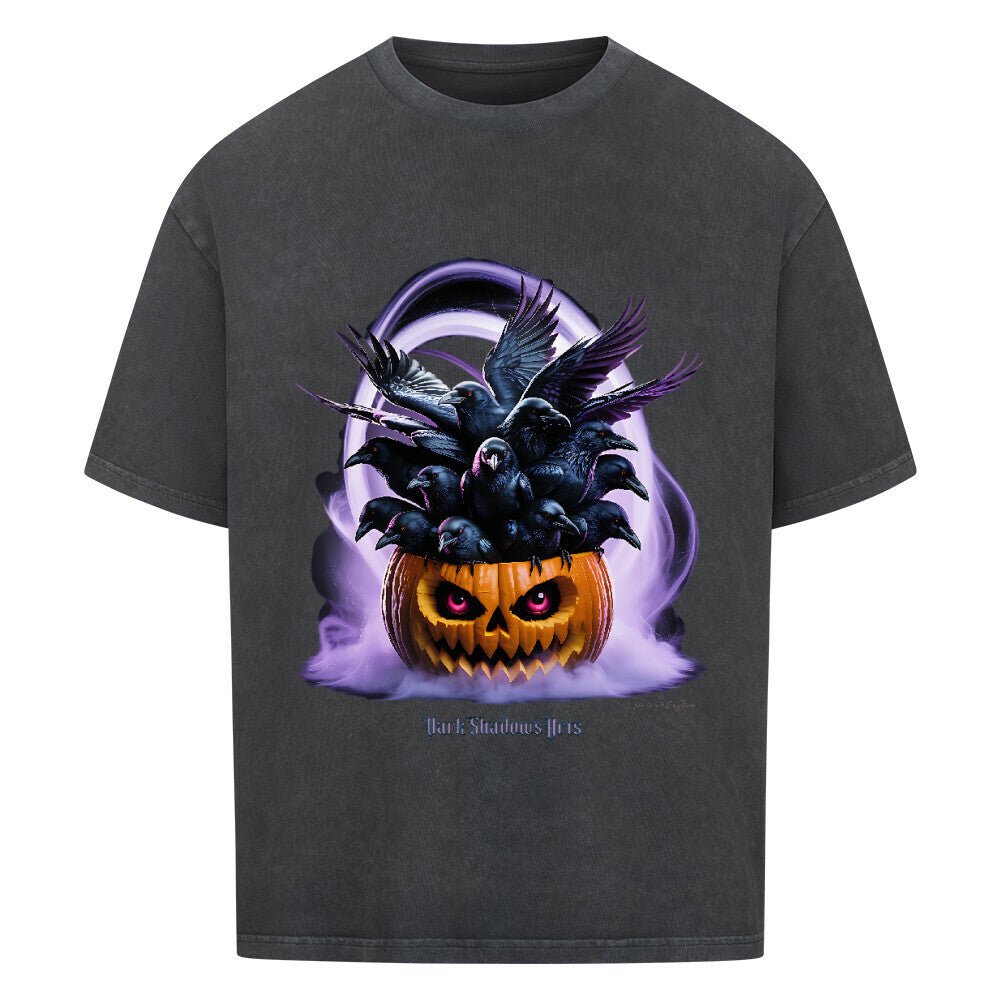 Raven Pumpkin Glow - VACANCY Oversized Shirt | T-Shirt | Dark Shadows Arts