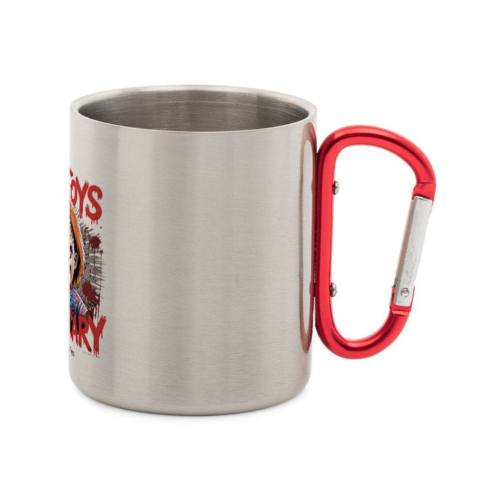 Real Toys Are Scary –Edelstahl - Tasse mit Karabiner | Mug | Dark Shadows Arts