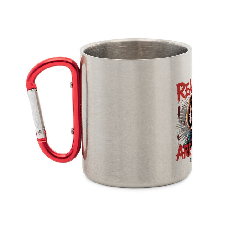 Real Toys Are Scary –Edelstahl - Tasse mit Karabiner | Mug | Dark Shadows Arts