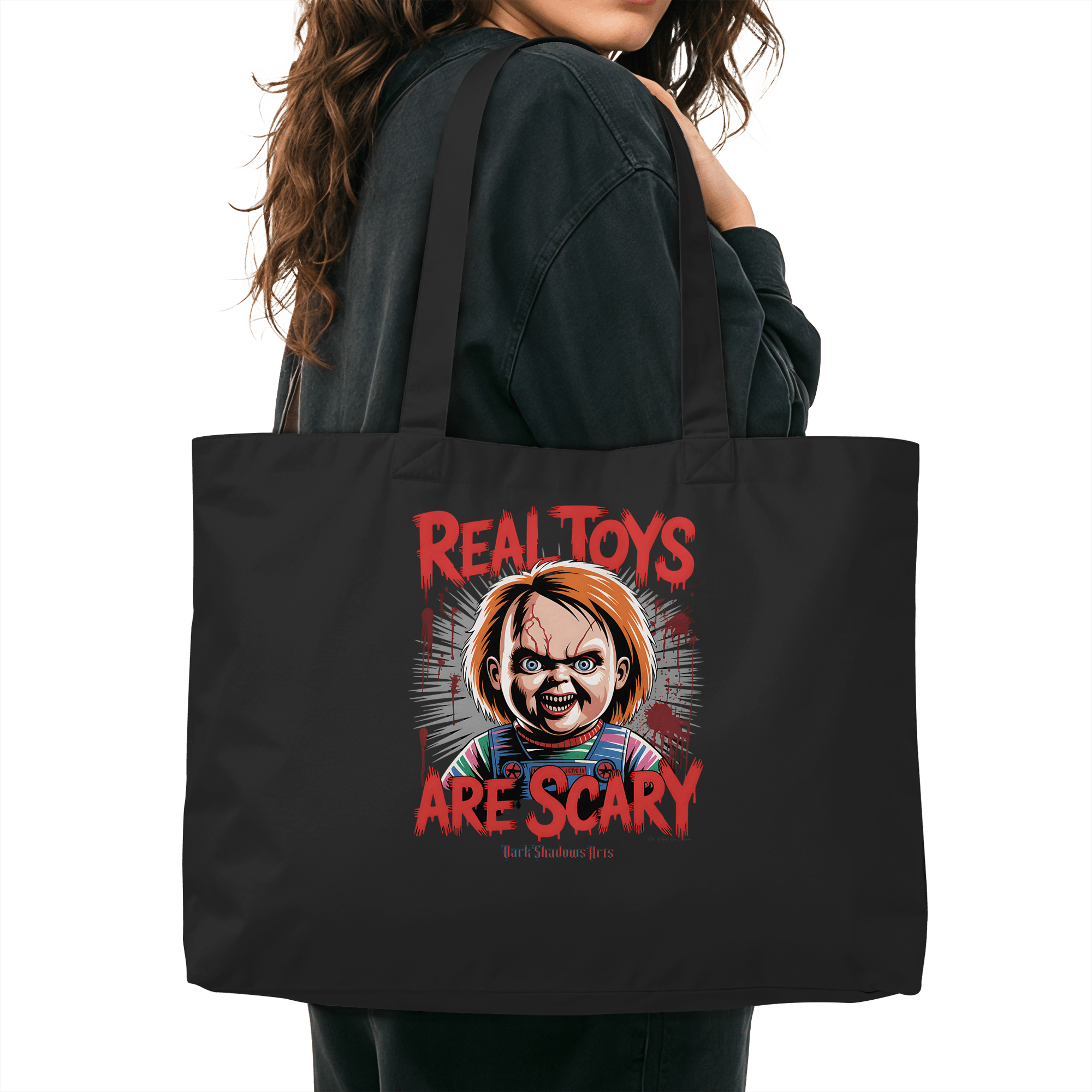 Real Toys Are Scary - Organic Shopping - Bag - Organic Shopping - Bag | Taschen | Dark Shadows Arts