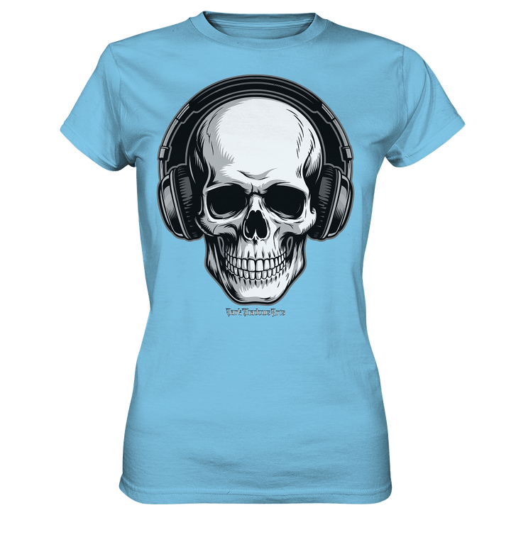 Requiem in Beats – Totenkopf mit Ohrhörern für Musikrebellen - Ladies Premium Shirt | Lady - Shirts | Dark Shadows Arts