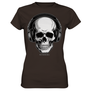 Requiem in Beats – Totenkopf mit Ohrhörern für Musikrebellen - Ladies Premium Shirt | Lady - Shirts | Dark Shadows Arts