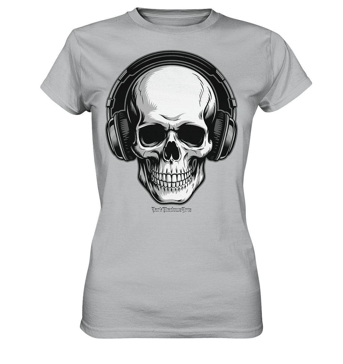 Requiem in Beats – Totenkopf mit Ohrhörern für Musikrebellen - Ladies Premium Shirt | Lady - Shirts | Dark Shadows Arts